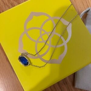 Kendra Scott Elisa Necklace Gold Cobalt Cat’s Eye